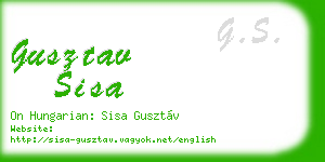 gusztav sisa business card