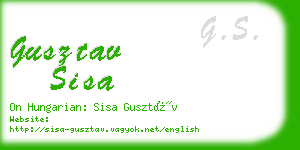 gusztav sisa business card